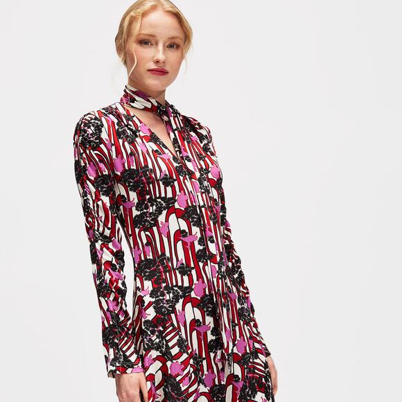 LA DoubleJ Martha Maxi Dress in Ant Farm Pink Crepe Jersey, Sz S - Picture 12 of 12